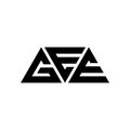 GEE triangle letter logo design with triangle shape. GEE triangle logo design monogram. GEE triangle vector logo template with red Royalty Free Stock Photo