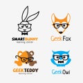 Geek animal logos
