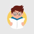 Geek Boy Vector Illustration