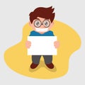 Geek Boy Vector Illustration