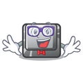 Geek button L in the mascot shape