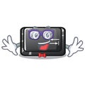 Geek button tab in the shape cartoon Royalty Free Stock Photo