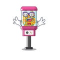 Geek candy vending machine in a cartoon