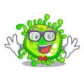 Geek cartoon microba virus bacteria in body