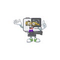 The Geek character of action camera mascot design Royalty Free Stock Photo