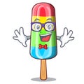 Geek character beverage colorful ice cream stick