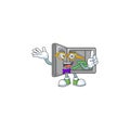 The Geek character of security box open mascot design Royalty Free Stock Photo