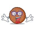 Geek chocolate biscuit character cartoon