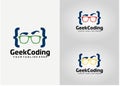 Geek Coding Logo Design Template