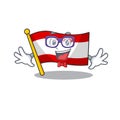 Geek flag austria flying at cartoon pole