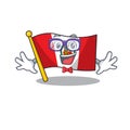 Geek flag peru character shaped on cartoon