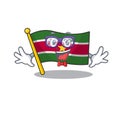 Geek flag suriname character with cartoon shape