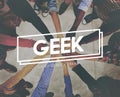 Geek Funny Geeky Nerd Peculiar Different Awkward Concept Royalty Free Stock Photo