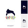 Geek Games Leaf Logo Concept Vector. Game Geek Logo Template - Vector