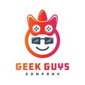 Geek Gaming Logo design vector