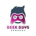 Geek Gaming Logo design vector