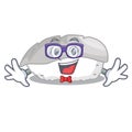 Geek ika sushi is served mascot place Royalty Free Stock Photo
