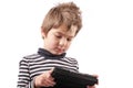 Geek kid addicted Royalty Free Stock Photo