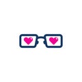 Geek Love Logo Icon Design Royalty Free Stock Photo