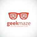 Geek Maze Vector Concept Symbol Icon