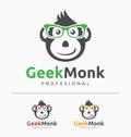 Geek Monkey Logo Template.