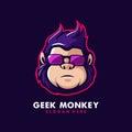 Geek Monkey mascot logo