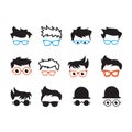 Geek nerd collection set graphic design template vector Royalty Free Stock Photo