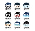 geek nerd programmer gamer logo design