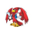 A GEEK PHOENIX BIRD AS MASCOT