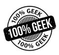 100 Geek rubber stamp