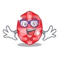 Geek ruby gems isolated with the character Royalty Free Stock Photo