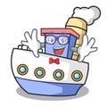 Geek ship character cartoon style