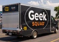 Geek Squad Truck Ready to Deliver and Install Applicances to Best Buy Customers