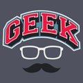 Geek T-shirt Typographic Design Royalty Free Stock Photo