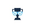 Geek Trophy Icon Logo Design Element