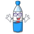 Geek water bottle character cartoon