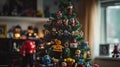 Geeky New Year celebration: fandom tree . Royalty Free Stock Photo