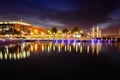 Geelong waterfront with Deakin University Geelong and famous Cunningham Pier archway