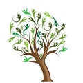 Colorful people tree stock design vector. Vector illustration