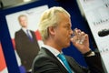 Geert Wilders campaigning Royalty Free Stock Photo