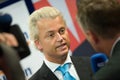 Geert Wilders campaigning Royalty Free Stock Photo