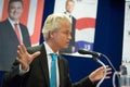 Geert Wilders campaigning Royalty Free Stock Photo