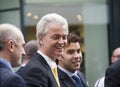 Geert Wilders campaigning in The Hague, Holland Royalty Free Stock Photo