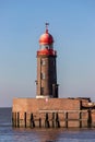 Geeste estuary breakwater light Royalty Free Stock Photo