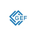 GEF letter logo design on white background. GEF creative circle letter logo concept Royalty Free Stock Photo