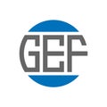 GEF letter logo design on white background. GEF creative initials circle logo concept. GEF letter design Royalty Free Stock Photo