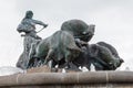 Gefion Fountain, large fountain on the harbor front in Copenhagen, Denmark.