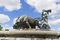 Gefion Fountain located in port in Nordre Toldbod area next to Kastellet, Copehagen, Denmark