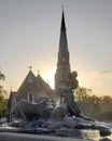 Gefion Fountain and St Albans Church