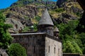 Geghard, a monastery complex, a unique architectural structure in Armenia Royalty Free Stock Photo
